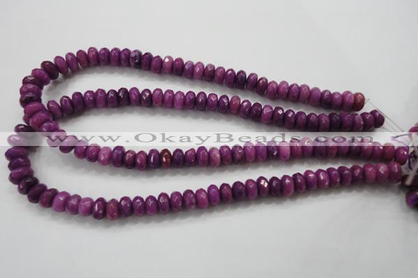 CCN1374 15.5 inches 6*10mm faceted rondelle candy jade beads