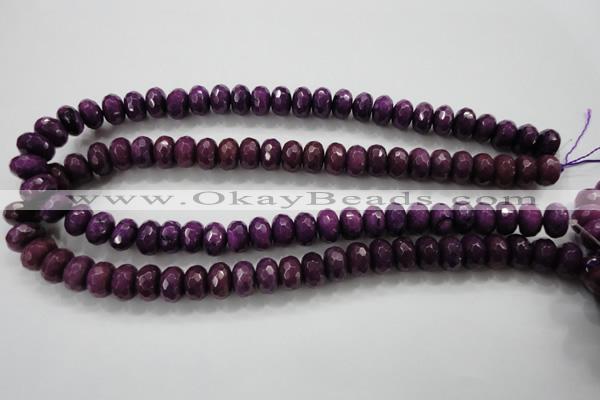 CCN1375 15.5 inches 8*12mm faceted rondelle candy jade beads