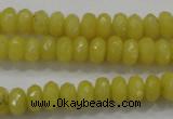 CCN1393 15.5 inches 5*8mm faceted rondelle candy jade beads