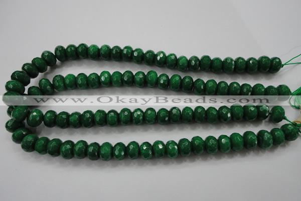 CCN1415 15.5 inches 8*12mm faceted rondelle candy jade beads