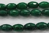 CCN1482 15.5 inches 8*12mm faceted rice candy jade beads wholesale