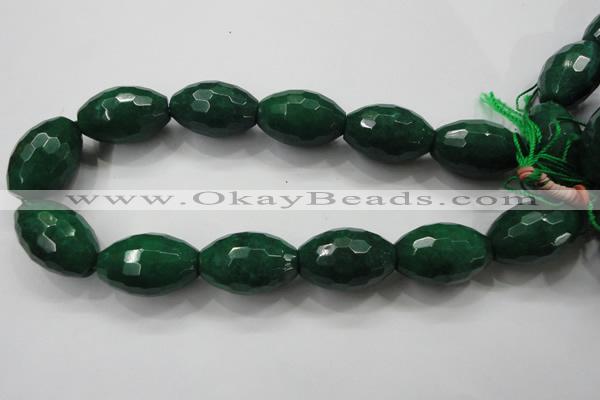 CCN1488 15.5 inches 20*30mm faceted rice candy jade beads wholesale