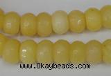 CCN151 15.5 inches 8*12mm faceted rondelle candy jade beads