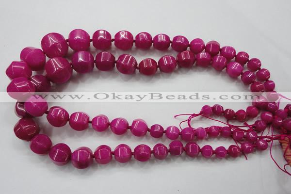 CCN1530 15.5 inches 8*8mm - 20*20mm pumpkin candy jade beads