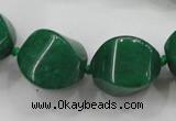 CCN1547 15.5 inches 10*14mm - 20*30mm twisted tetrahedron candy jade beads