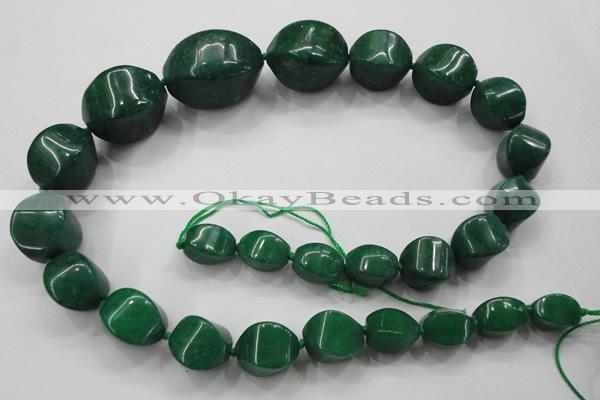 CCN1547 15.5 inches 10*14mm - 20*30mm twisted tetrahedron candy jade beads