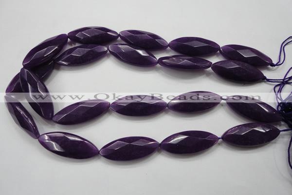 CCN1552 15.5 inches 15*40mm faceted marquise candy jade beads