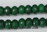 CCN157 15.5 inches 8*12mm faceted rondelle candy jade beads