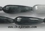 CCN1612 15 inches 10*30mm faceted teardrop candy jade beads