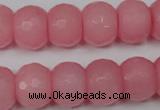 CCN163 15.5 inches 12*16mm faceted rondelle candy jade beads