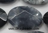 CCN1646 15.5 inches 30*40mm faceted oval candy jade beads