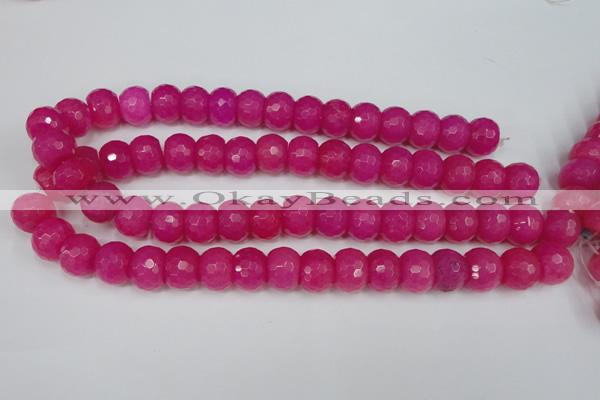 CCN165 15.5 inches 12*16mm faceted rondelle candy jade beads