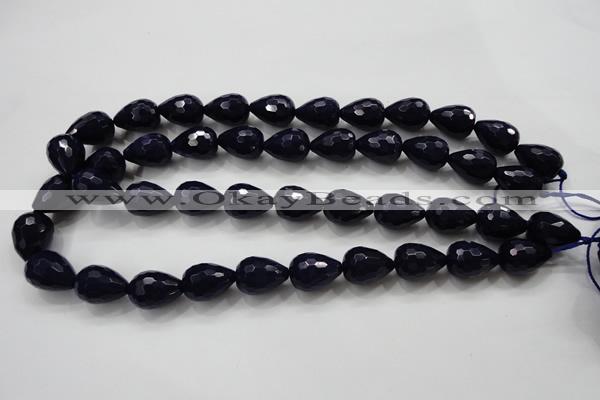 CCN1690 15.5 inches 13*18mm faceted teardrop candy jade beads wholesale