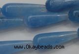 CCN1700 15.5 inches 10*30mm teardrop candy jade beads wholesale