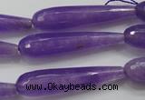 CCN1712 15.5 inches 9*40mm faceted teardrop candy jade beads wholesale