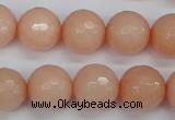 CCN1815 15 inches 14mm faceted round candy jade beads wholesale