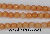 CCN1821 15 inches 6mm faceted round candy jade beads wholesale