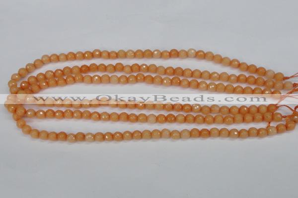 CCN1821 15 inches 6mm faceted round candy jade beads wholesale