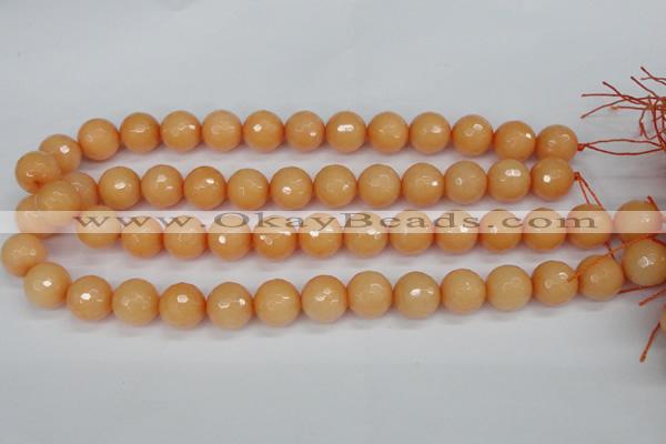 CCN1824 15 inches 12mm faceted round candy jade beads wholesale