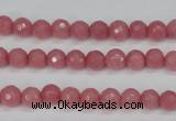 CCN1830 15 inches 4mm faceted round candy jade beads wholesale