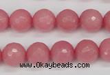 CCN1834 15 inches 12mm faceted round candy jade beads wholesale