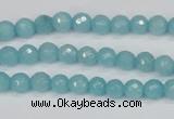 CCN1860 15 inches 4mm faceted round candy jade beads wholesale