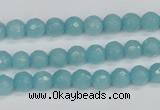 CCN1861 15 inches 6mm faceted round candy jade beads wholesale