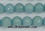 CCN1864 15 inches 12mm faceted round candy jade beads wholesale