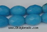 CCN187 15.5 inches 13*18mm faceted rice candy jade beads