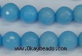 CCN1874 15 inches 12mm faceted round candy jade beads wholesale