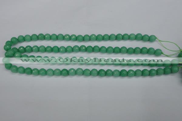 CCN1882 15 inches 8mm faceted round candy jade beads wholesale