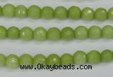 CCN1901 15 inches 6mm faceted round candy jade beads wholesale