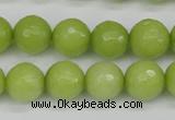 CCN1904 15 inches 12mm faceted round candy jade beads wholesale