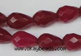 CCN191 15.5 inches 10*14mm faceted teardrop candy jade beads