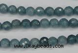 CCN1911 15 inches 6mm faceted round candy jade beads wholesale