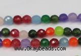 CCN1981 15 inches 6mm faceted round candy jade beads wholesale