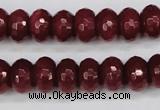 CCN1992 15 inches 8*12mm faceted rondelle candy jade beads wholesale