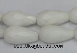 CCN201 15.5 inches 12*22mm faceted teardrop candy jade beads