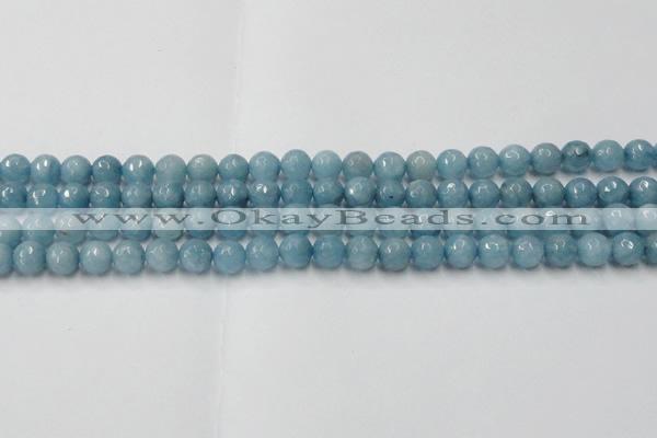 CCN2017 15 inches 8mm faceted round candy jade beads wholesale