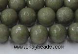 CCN2026 15 inches 12mm faceted round candy jade beads wholesale