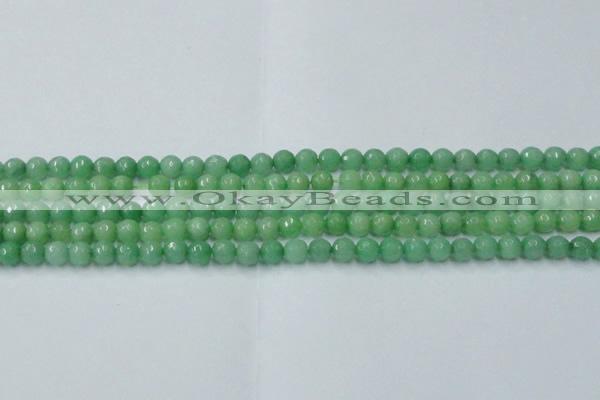 CCN2029 15 inches 4mm faceted round candy jade beads wholesale