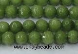 CCN2037 15 inches 6mm faceted round candy jade beads wholesale