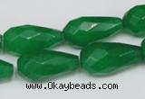 CCN204 15.5 inches 12*22mm faceted teardrop candy jade beads