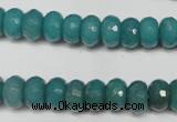 CCN2102 15.5 inches 6*10mm faceted rondelle candy jade beads