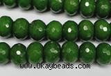 CCN2108 15.5 inches 6*10mm faceted rondelle candy jade beads