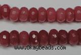 CCN2127 15.5 inches 6*10mm faceted rondelle candy jade beads