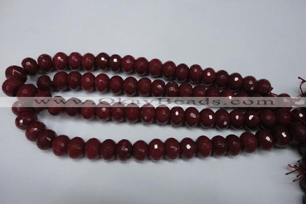 CCN2136 15.5 inches 10*14mm faceted rondelle candy jade beads