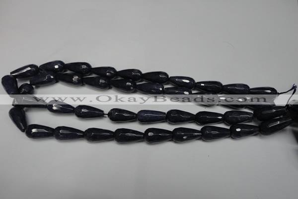 CCN2147 15.5 inches 10*20mm faceted teardrop candy jade beads