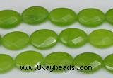 CCN215 15.5 inches 10*14mm faceted oval candy jade beads