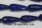 CCN2152 15.5 inches 10*25mm faceted teardrop candy jade beads